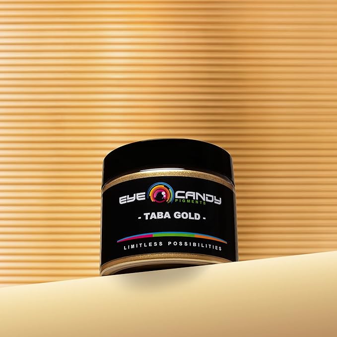 Eye Candy Pigments Premium Gold Mica Powder - Taba Gold (25gr) - for Epoxy, Resin, Soap, Paint, Woodworking, Acrylic Pouring, Bath Bombs, Fishing Lures - DIY Arts and Crafts Additive