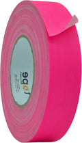WOD GTC12 Gaffer Tape, Fluorescent Pink Low Gloss Finish Film, 1.5 inch x 60 ft. Residue Free, Non Reflective Cloth Fabric, Secure Cords, Water Resistant, Photography, Filming Backdrop, Production
