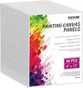 VEVOR Canvas Boards for Painting, 8 x 10 Inch White Canvases for Painting, 60 Pack Painting Canvas Panels for Sketching, Acrylic and Oil Painting, Watercolor, Paint Canvas for Kids and Professionals