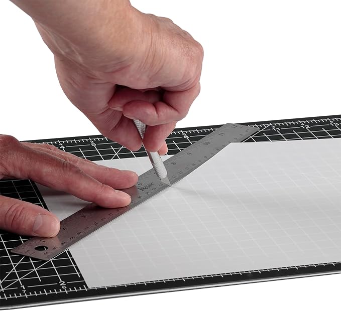 Acurit Self-Healing Cutting Mats - Self-Healing Craft Mats for Cutting, Measurements, Studios, Design, & More! - [Black - 18x24"]