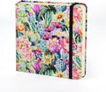 Mifuner Small Square 5x5 80gsm Mini Notebooks Blank Pages Sketchbooks Travel Journal Pocket Hardcover Paint Writing Notebook Blank Diary Memo Planner Sketchbook Fabric Cover, Cactus Flower