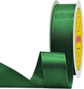 Double Face Forest Green Satin Ribbon 1 inch X 25 Yards Polyester Forest Green Ribbon for Gift Wrapping Very Suitable for Weddings Party Hair Bow Invitation Decorations and More