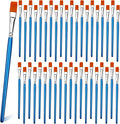 1/2 inch Flat Paint Brushes for Acrylic Painting,40-Pack Small Paint Brushes Bulk with Wooden Handle for Acrylic, Watercolor, Oil, Crafts, Face Body Art