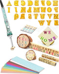 26 Pcs 5/8" Wood Burning Alphabet Letters Kit, Wood Burning Letter Stamps for Wood Branding Leather Crafting, Ideal Wood Burner Letters Gifts for Christmas Wedding Birthday Party