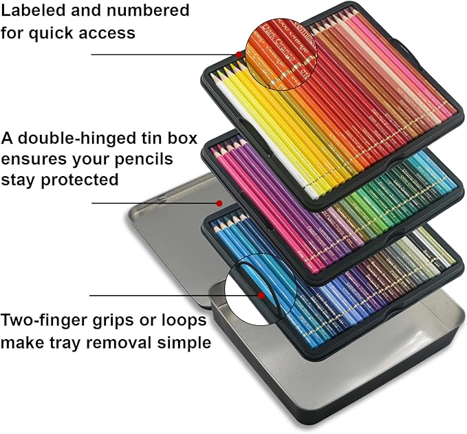 Colored Pencils for Adult Coloring Books, 72 Oil-Based Color Pencils, 3.8mm Soft Core, Vibrant Coloring Pencils in Tin Box for Adults, Professional Art Supplies forSketching, Blending and Layering.