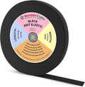 Mandala Crafts Wide 1/4 Inch Black Elastic Bands Spool for Pants Waistbands Sewing and DIY Crafts, 153 YD Stretchy Flat Fabric Strap Knit Elastic Band for Wig