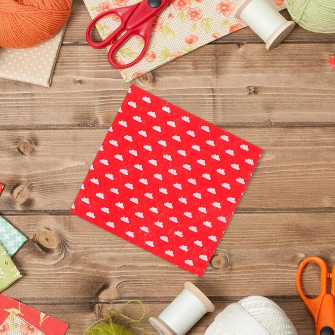 20Pcs 5.91X5.91 Inch DIY Nonwoven Flower Dot Printed Fabric Squares for Sewing Craft Projects Patchwork and Handmade Decorations