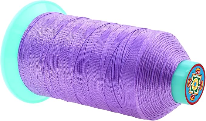 Mandala Crafts Size 346 210D T350 Bonded Nylon Thread - Lilac 415 YDs Tex 350 Heavy Duty Sewing Threads for Leather, Jeans, Weaving, Outdoor Marine Upholstery