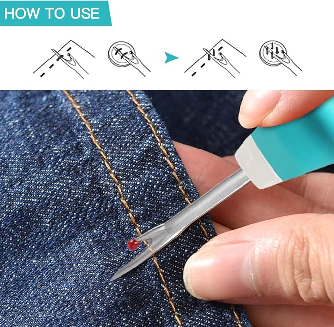 Lhedon Seam Ripper 3 PCS, Seam Rippers for Sewing, Ergonomic Grip, Colorful Large Thread Stitch Remover Tool Handy Stitch Rippers for Sewing Crafting Removing Hems and Seams，Christmas Gifts