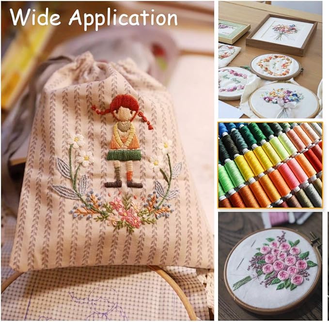 100 Color All Purpose Sewing Thread Polyester 250 Yards Per Spools for Hand Stitching, Embroidery, Machine, Quilting and Crafts