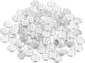 HARFINGTON 100pcs 16L Plastic Sewing Buttons 10mm 3/8" 4-Hole Round Replacement Craft Button for Coats Sewing Clothing and DIY, Silver