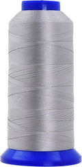 Mandala Crafts Gray Heavy Duty Thread - 1500 Yds Tex 70 Bonded Polyester Threads for Sewing Drapery, Jeans, Leather, Hair, Outdoor Marine Upholstery