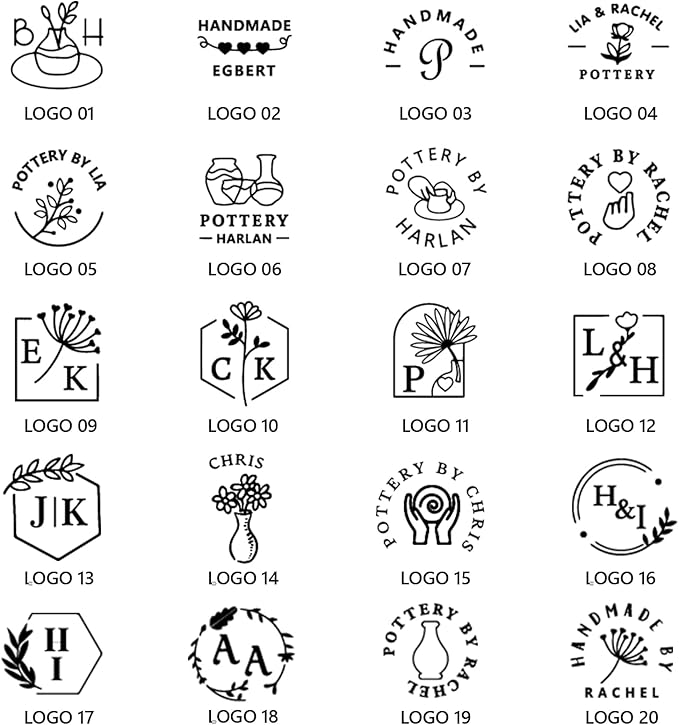 Custom Pottery Stamp - Personalized Clay Stamp with Your Logo Design - Create Unique Imprints in Pottery - Potters Lovers Gift Polymer Clay Tool