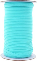 Mandala Crafts 55 Yards 1/4 Inch Turquoise Double Fold Bias Tape for Sewing - Bias Binding Tape for Quilting Binding, Hemming, Seam, and Fabric Piping