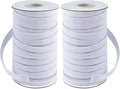 Coopay 40 Yards Length 1/2" Width Elastic Bands Flat Elastic Cord Rope Heavy Stretch Spool Knit for Sewing DIY Projects, Arts & Crafts, 2 Rolls, 20 Yards/Roll (White, 1/2 Inch)