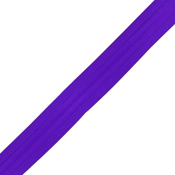 Mandala Crafts 55 Yards 5/8 Inch Purple Double Fold Bias Tape for Sewing - Bias Binding Tape for Quilting Binding, Hemming, Seam, and Fabric Piping