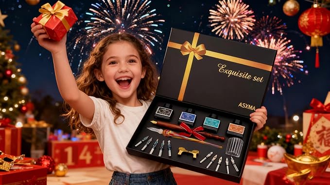 Calligraphy Pens Gift Set - Personalized Caligraphy Pen Kits Calligraphy Set For Beginners&professional.glass dip pen Include Glass And Wooden Dip Pen,Pen Holder,Various Sizes Of Nibs Etc