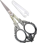 Sewing Embroidery Scissors, Small Thread Scissor for Craft Artwork Needlework Yarn Knitting Detail Snips, Black Cute Bird Shears