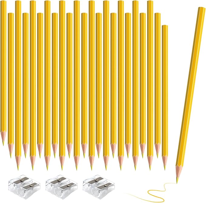 36 PCS Yellow Colored Pencils, Pre-sharpened Professional Wooden Art Pencils Set for Artists Painting | Premium Drawing Sketching Supplies(Yellow)