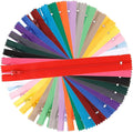 Nylon Zippers for Sewing - 100 PCS, 7.2 Inch, Bulk, Colorful, for Making Bags, Pouches, Pillow Covers & Crafts - 20 Colors