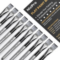 Nicpro 10pcs 3/4 Inch Flat Paint Brushes for Acrylic Painting, Large Paint Brushes Bulk for Acrylic Watercolor Oil, Artist Paint Brush Set for Canvas Painting, Base Coating, Crafts, Face Body Art