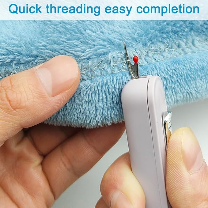 4 Pcs Needle Threaders Sewing Kit, FineGood Upgrade 2 in 1 Seam Ripple with Mini Sewing Scissors for Hand Sewing, Knitting, Thread Removal