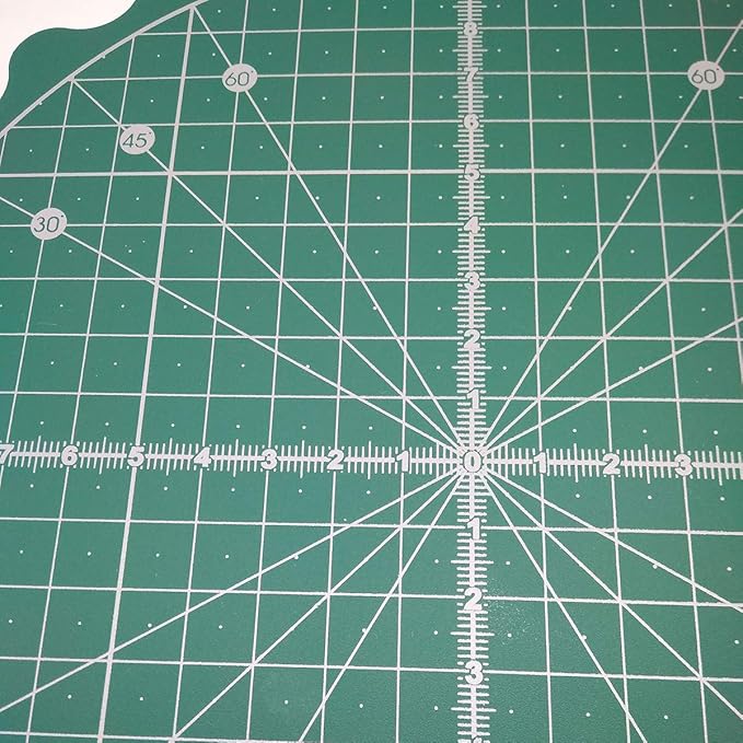HONEYSEW Circle Rotary Cutting Mat Diameter 20cm(8") Self Healing for Any Table Protection Board Quilt Fabric Doing Crafts Sewing Quilting Projects Rotating Cutter Pad (Green Color)