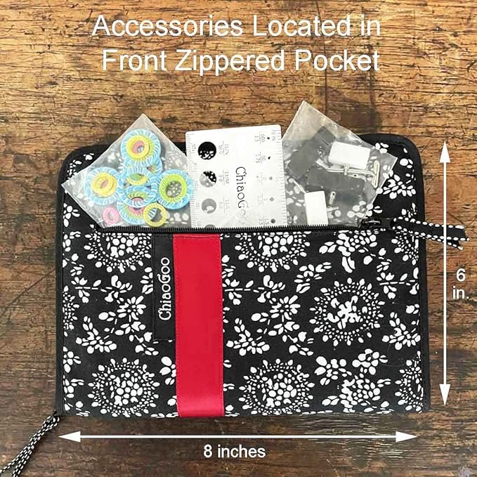 ChiaoGoo Twist Red Lace 5-Inch Complete 7500-C Interchangeable Circular Knitting Needle Set, Sizes US 2, 3, 4, 5, 6, 7, 8, 9, 10, 10.5, 11, 13, 15 with 6 Cords with Project Bag
