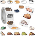 1000 Pcs Cute Animal Stickers Cartoon Sleepy Animals and Kawaii Kitten Stickers Rolls 20 Style Vinyl Waterproof Decorative Decals for Gift Wrapping Scrapbook Laptop Decorations