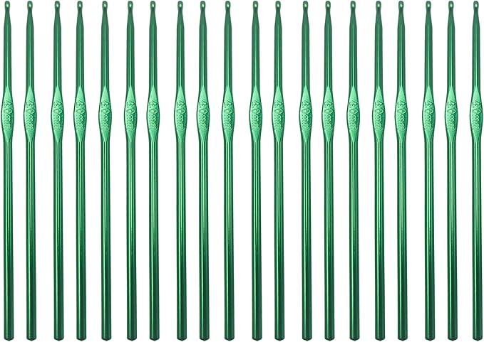 pson 20Pcs 4mm Aluminum Crochet Hooks Set, Lightweight Crochet Needles for DIY Yarn Crafts, Knitting Tools for Beginners and Adults(Green)