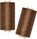 All Purpose Sewing Thread-2 Spools of Hand Polyester Sewing Thread for Sewing Machine for Hand and Machine Sewing(Brown, 2 spools)