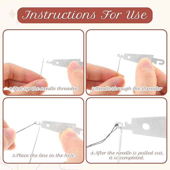 Big Eye Steel Needles Set，31Pcs Needles Thread Hand Repair Tools, 5 Size Stainless Steel Sewing Needle Kit, Portable Large Eye Hand Sewing for DIY Stitching Crafts Quilting