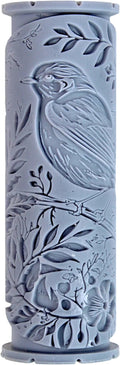 Bluebird Clay Texture Roller (4") - Bird Set #01 - Embossing Pattern Roller for Polymer & Ceramic Clay, Pottery & Crafts