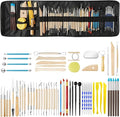 LINPHCEY 61Pcs Clay Sculpting Tools Set Perfect for Polymer Air Dry Modeling Clay Beginners & Professionals Ideal for DIY Pottery & Ceramics Tools for Clay Sculpey Sculpting & Crafting