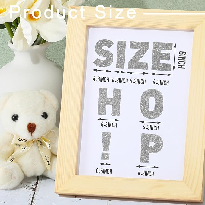 Harloon 232 Pcs 24 Sheets Large Glitter Letter Stickers Big Font Alphabet Letter Self Adhesive Letters Kit Mailbox Stickers for Mailbox Bulletin Boards Classroom Home(Silver,6 Inch)