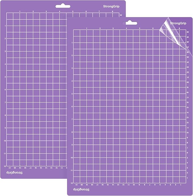 WISYOK 12x8.5 Inch Cutting Mats for Cricut Joy Xtra, 2-Pack Strong Grip Reusable Adhesive Mats for Crafts, Quilting, Sewing