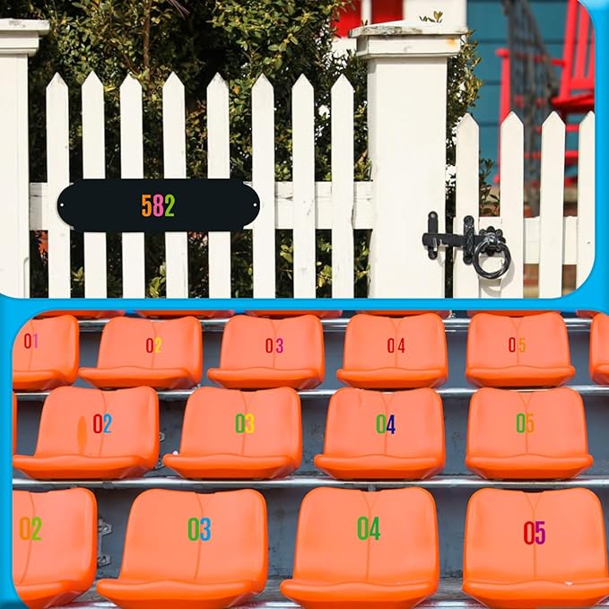 6 Sheets 2 Inch Mailbox Numbers Stickers Vinyl Decals,Self Adhesive Number Waterproof House Address Numbers for Outside Mailbox,Signs,Window,DIY Crafts Making,Door,Car,Home,Business(Multicolor)