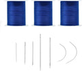 Extra Strong Upholstery Thread Repair Sewing Kit,Polyester Thread for Sewing with 7 Size Sewing Needles for Furniture,Leather&Canvas Stitching,70m/Spool (Blue)