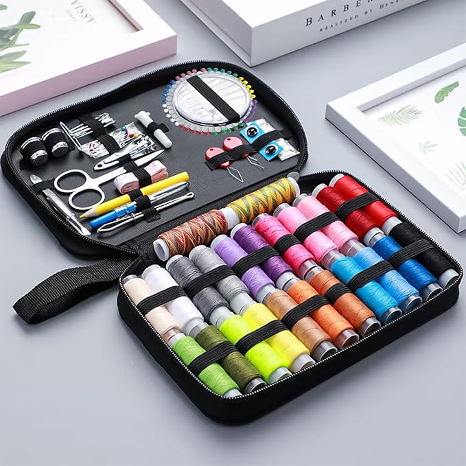 Portable Sewing Kit 139-Piece Complete Set for Adults Home Sewing Complete Sew Kit of Needle and Thread for Beginners Travel Emergency Premium Sewing Supplies Set