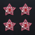 4Pcs Rhinestone Buttons Crystal Embellishments for Clothing Jewelry Making DIY Decoration Bottons for Sewing Crafts Wedding Bridal (Reddish Brown)
