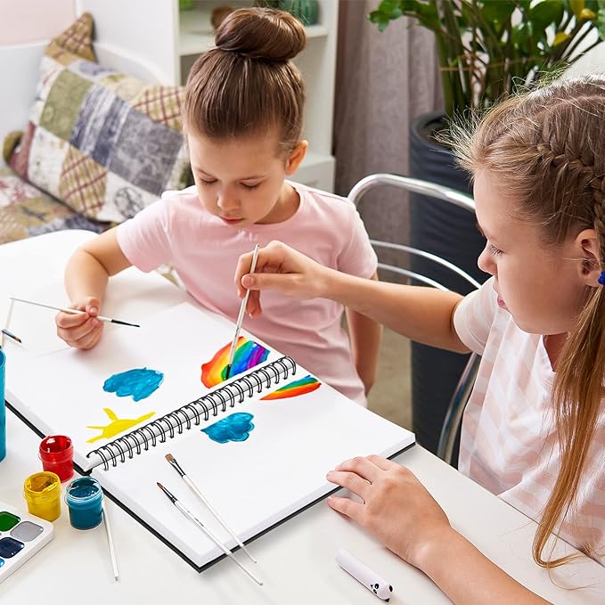Bianyo Mixed Media Paper Pad, A4 (8.26" X 11.69"), 60 Sheets/Each, 123 LB/200 GSM, Pack of 1 Pad, Spiral-Bound Pad, Ideal for Wet & Dry Media Like Art Marker, Watercolor, Acrylic, Pastel, Pencil