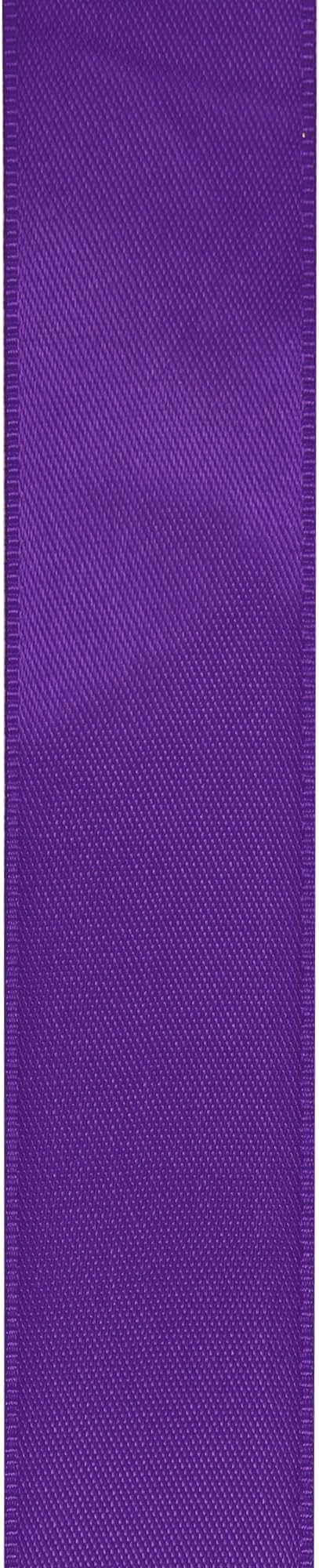 LIUYAXI Purple Double Faced Satin Ribbon, 1" X Continuous 25 Yards, Ribbons Perfect for Gift Wrapping Wedding Bouquet Decor DIY Craft Bow Making & Other Projects