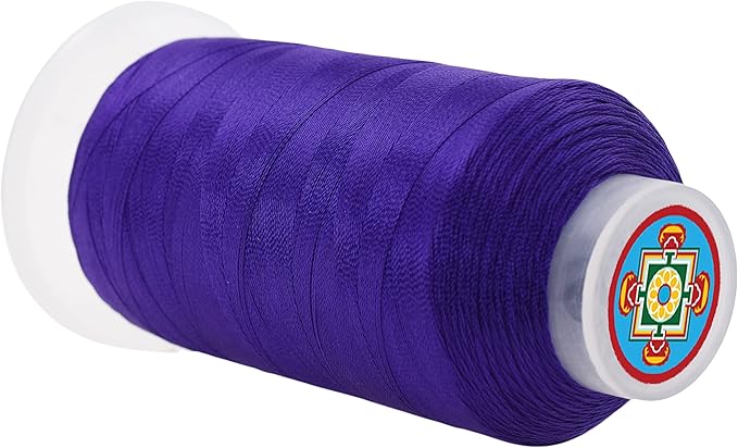 Mandala Crafts Purple Heavy Duty Thread - 1500 Yds Tex 70 Bonded Polyester Threads for Sewing Drapery, Jeans, Leather, Hair, Outdoor Marine Upholstery