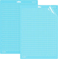 WISYOK 12x8.5 Inch Cutting Mats for Cricut Joy Xtra, 2-Pack Light Grip Reusable Adhesive Mats for Crafts, Quilting, Sewing