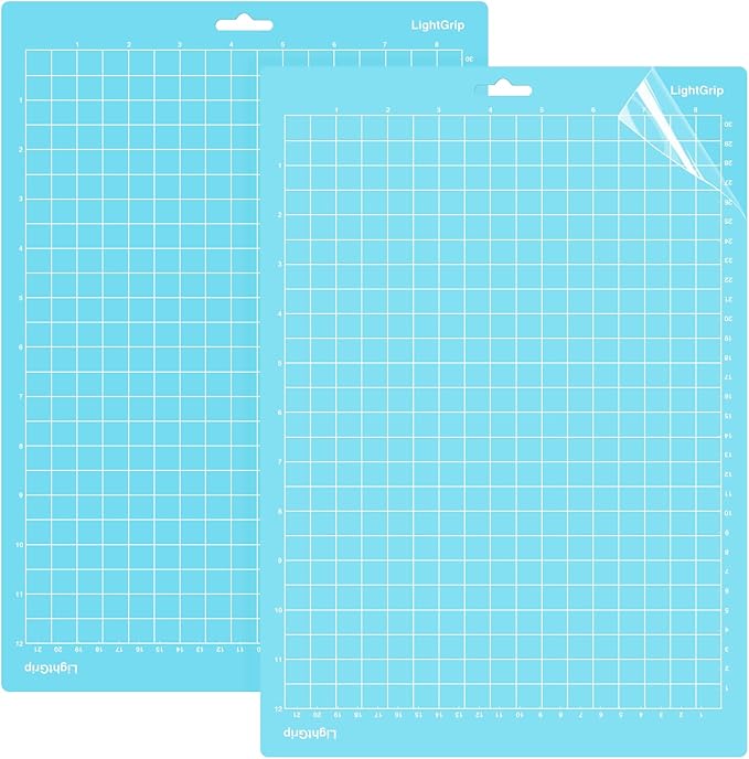 WISYOK 12x8.5 Inch Cutting Mats for Cricut Joy Xtra, 2-Pack Light Grip Reusable Adhesive Mats for Crafts, Quilting, Sewing
