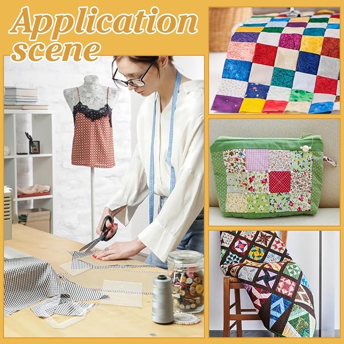 BENECREAT 8pcs Square Quilting Template, 2.5/3/ 4/ 5inch Acrylic DIY Quilt Block Guide for DIY Hand Patchwork Cutting Craft, 2.7mm Thick