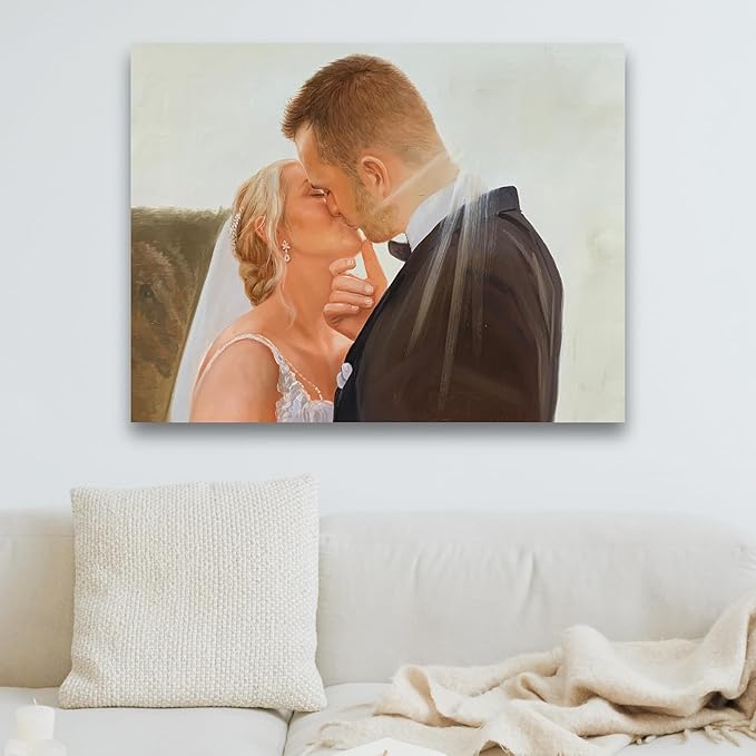 Paint Your Life Custom Hand-Painted Oil Portrait from Photo to Painting