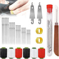 37PCS Sewing Tool Set, Big Eye Steel Sewing Needles Kit, Needle and Thread Kit,Portable Sewing Needles Large Eye Hand Sewing, Needles Thread Hand Repair Tools.
