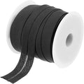 MECCANIXITY 3/4 Inch Single Fold Bias Tape Cotton Continuous Bulk Bias Tape for Sewing, Seaming Quilting Hemming Binding Crafts (Charcoal Black 25 Yards)