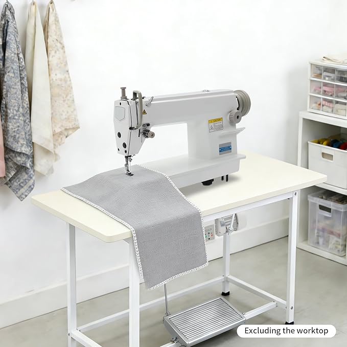 Industrial Straight Stitch Sewing Machine, 500W Adjustable Speed and Stitchs Distance Sew Machine with Reverse Sewing Function,Upholstery Sewing Machine with Motor,Stitch Length Adjustable to 0.2in